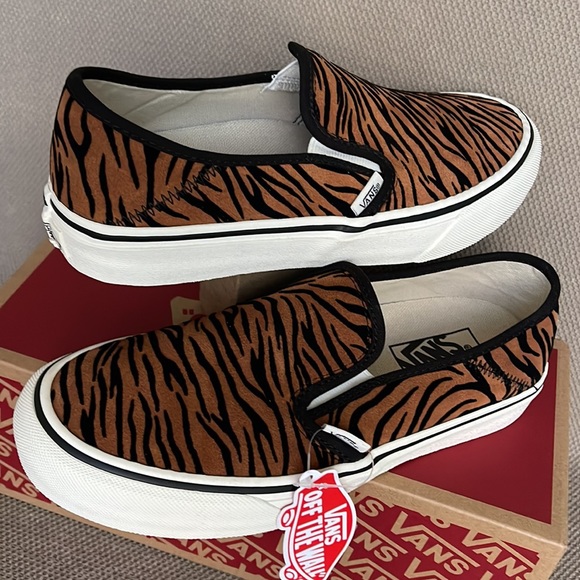 Vans Slip-On Safari Animal Stripes Black Marshmallow WMNS - Picture 11 of 16
